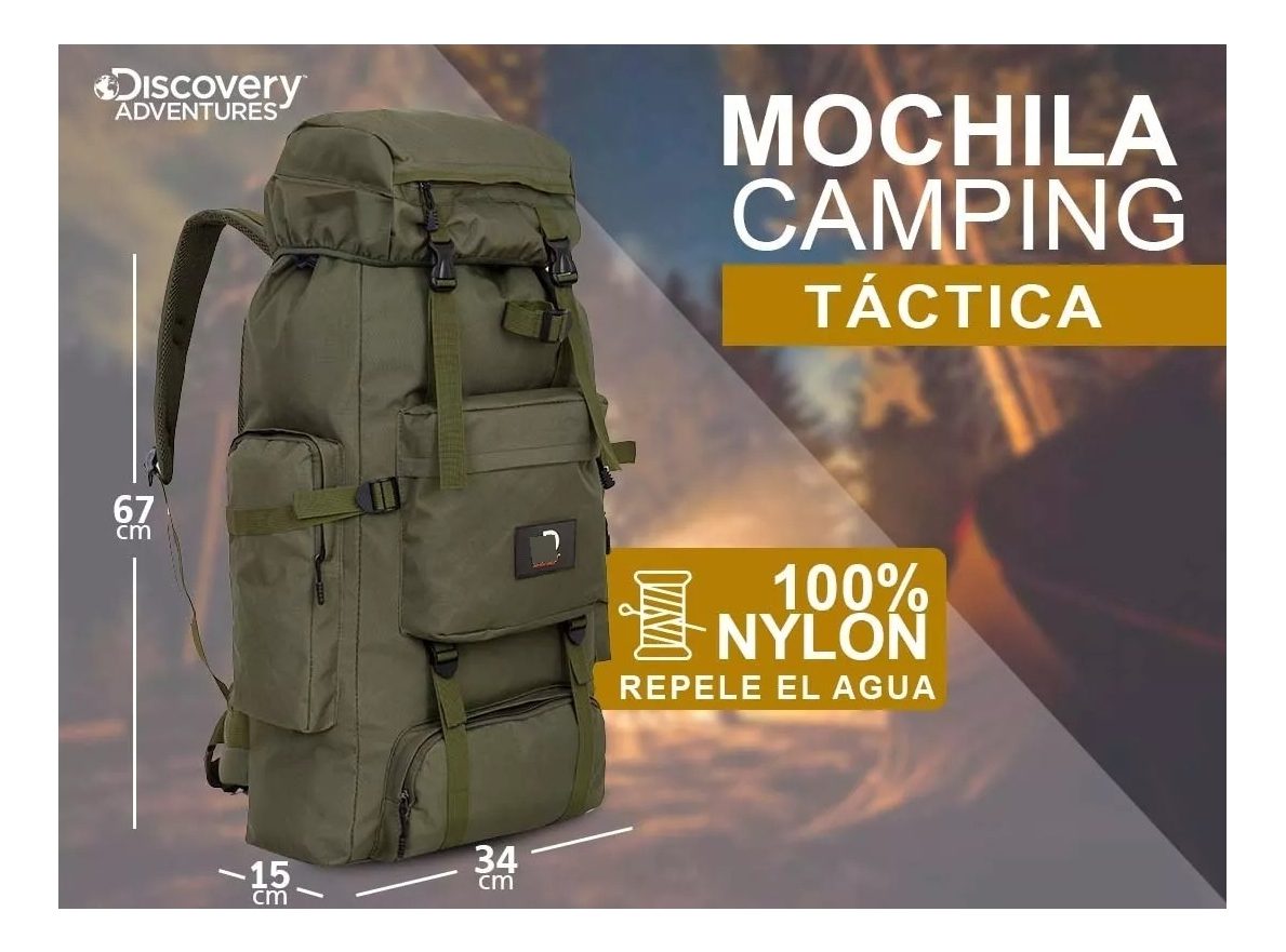 Mochila 50 Lts Discovery Adventure Camping Viaje Trekking